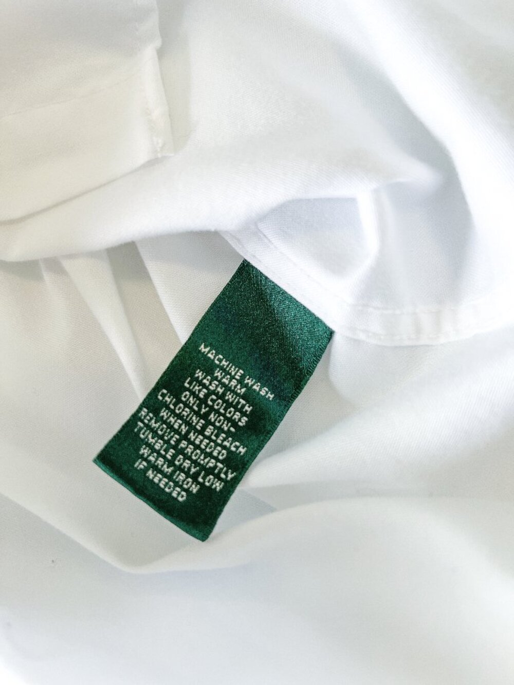 Lauren Ralph Lauren Fitted White Non-Iron Button Down Shirt Size Large - Picture 5 of 11